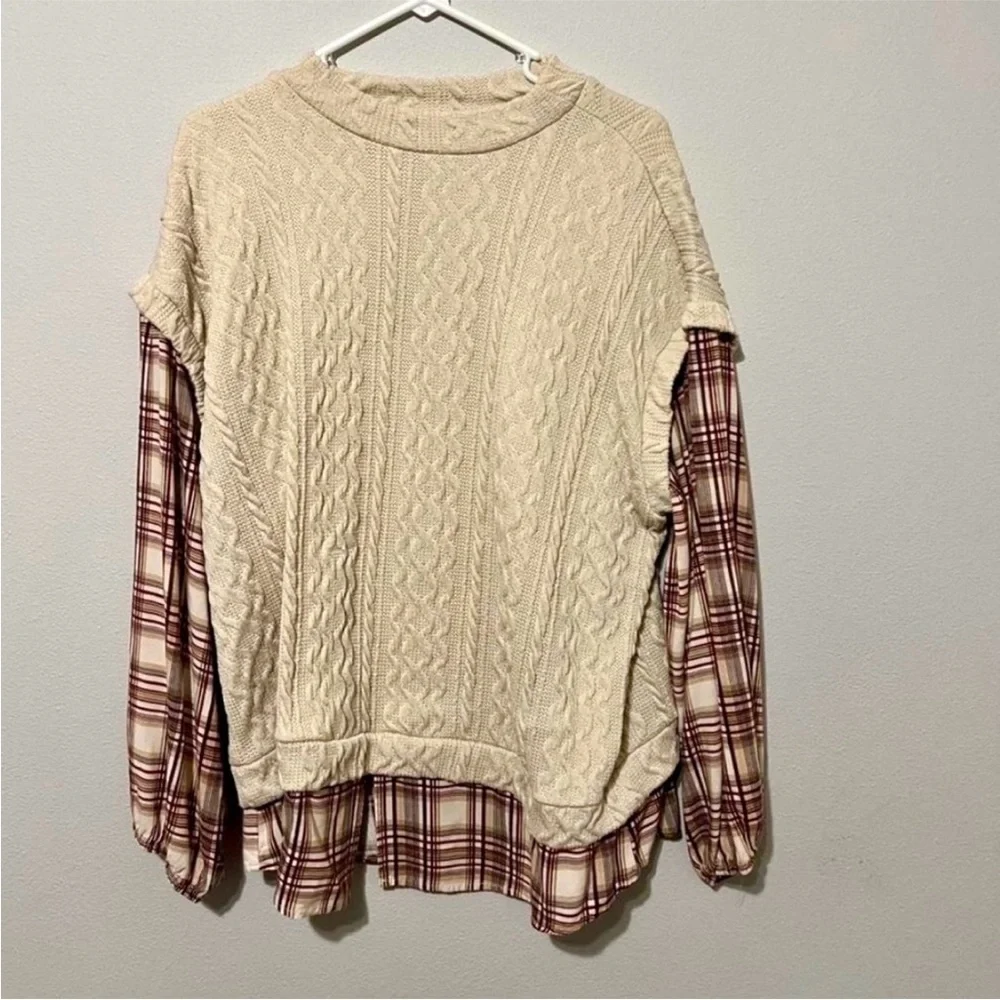 Maurices Beige Cable Knit Sweater Vest size XL - Picture 3 of 6